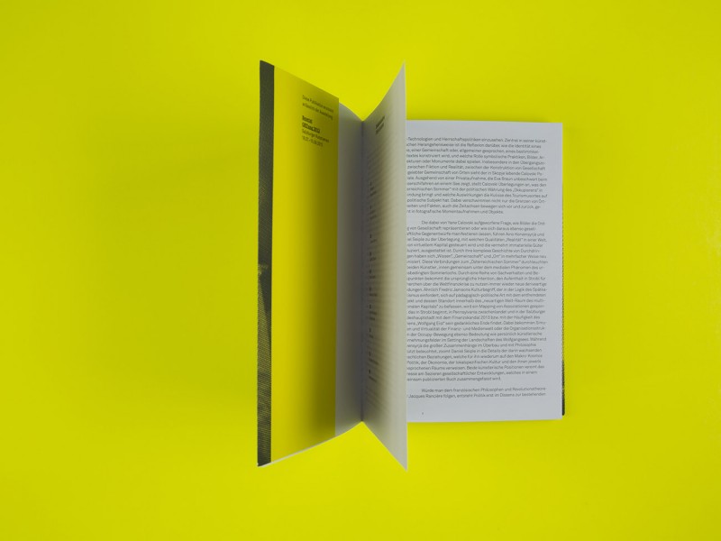 Schriftsatz und Layout und Broschürengestaltung für Salzburger Kunstverein