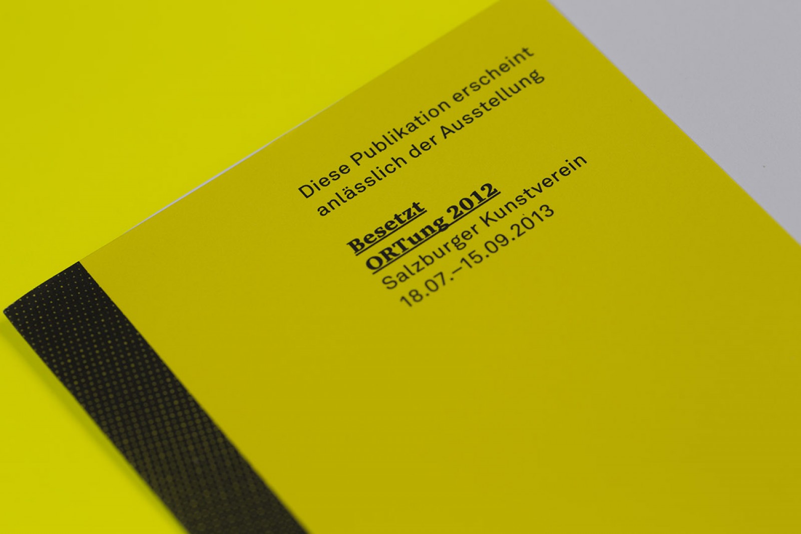 Layout und Schriftsatz und Grafikdesign des Umschlags für den Ausstellungskatalog des Salzburger Kunstvereins