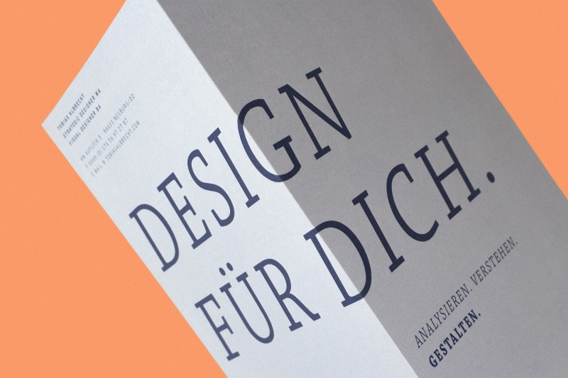 Grafikdesign und Layout der neuen Firmenbroschüre für Tobias Albrecht in Neuburg an der Donau