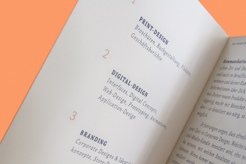 Layout und Grafikdesign des neues Designs für Unternehmensbroschüre für Tobias Albrecht in Neuburg an der Donau
